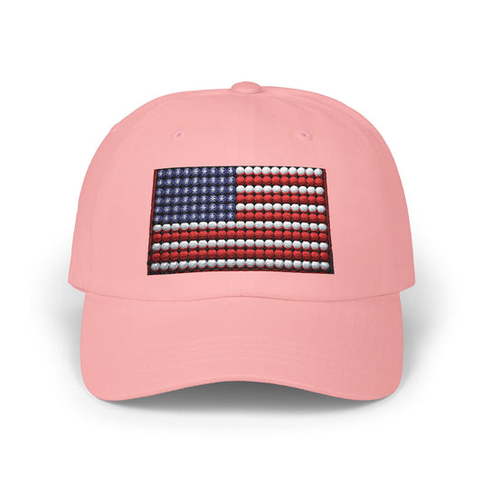 Camo Dad Cap — Beaded Pool Balls Flag Patch