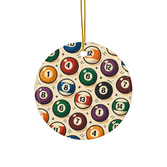 Billiards Ball Ornament Set