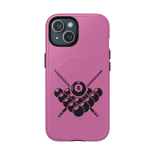 Pool Cue 8-Ball Tough Magnetic Phone Case — Shockproof Magnetic Bumper for Billiards Fans