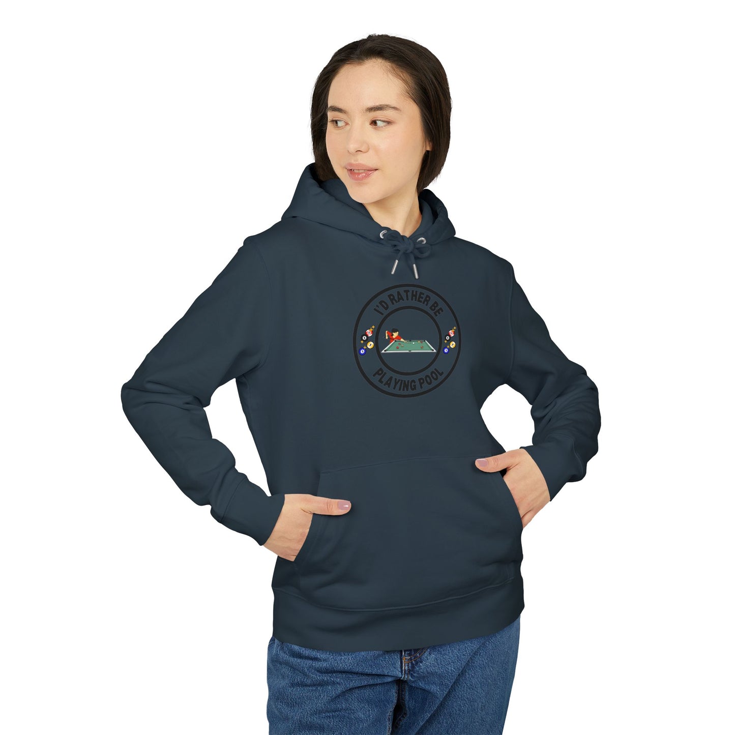 I'd Rather Be Playing Pool Retro Graphic Hoodie