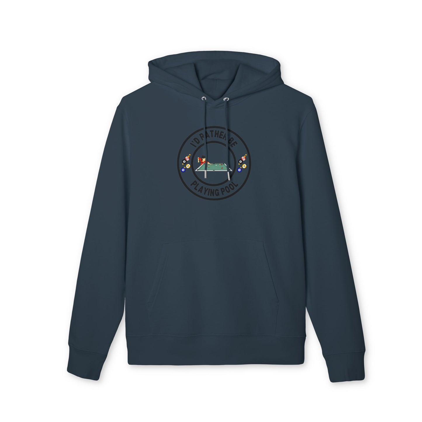 I'd Rather Be Playing Pool Retro Graphic Hoodie