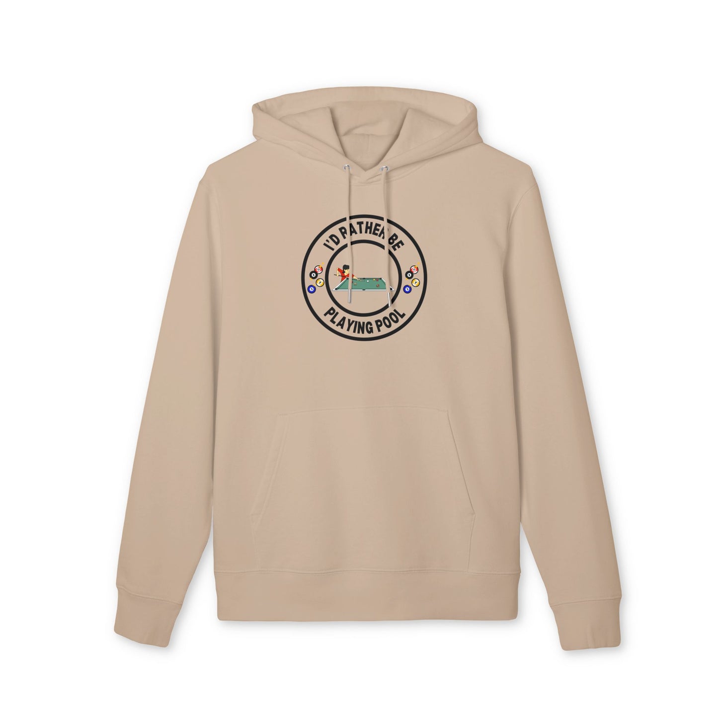 I'd Rather Be Playing Pool Retro Graphic Hoodie